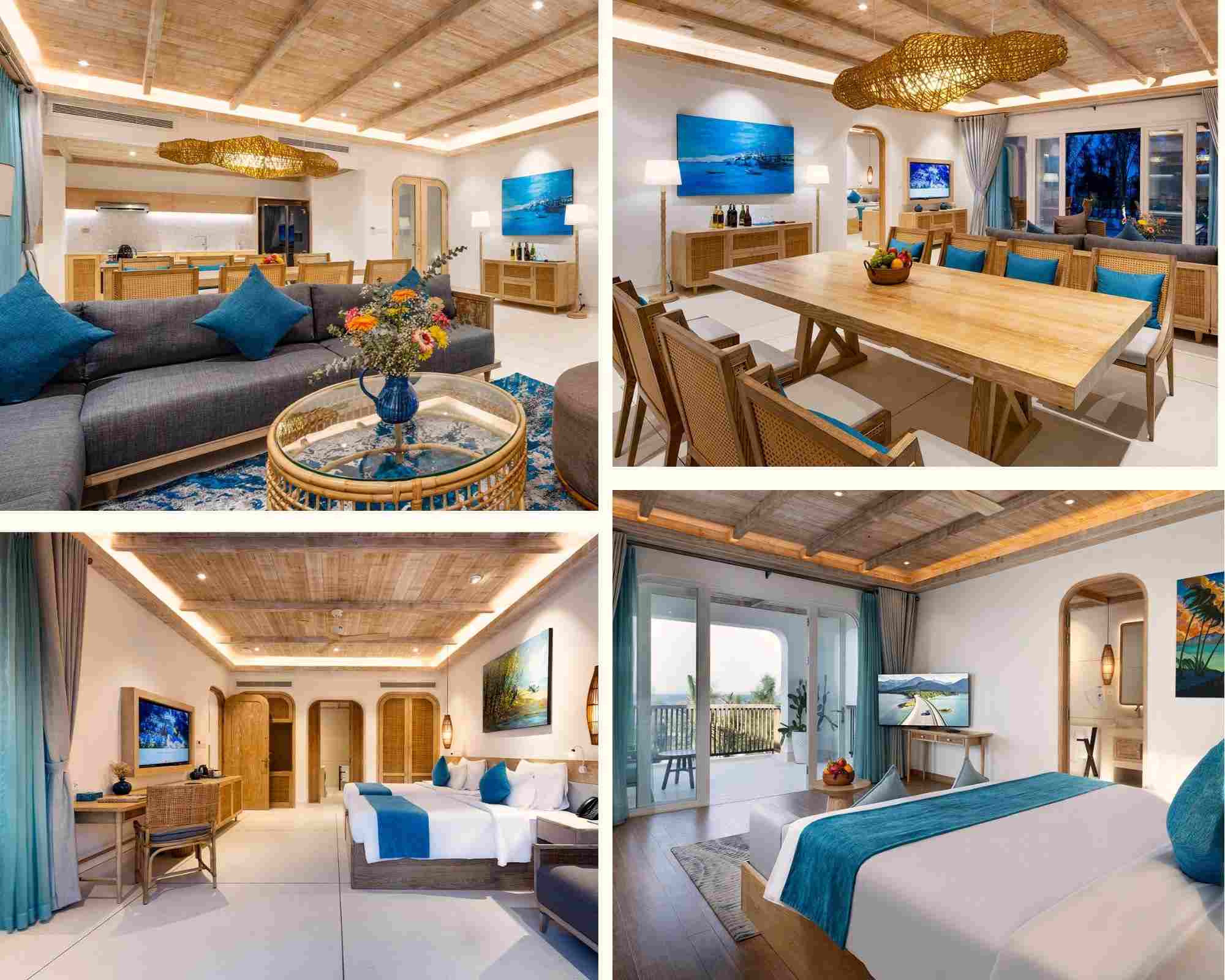 Không gian biệt thự hồ bơi 3 phòng ngủ Stelia Beach Resort Phú Yên
